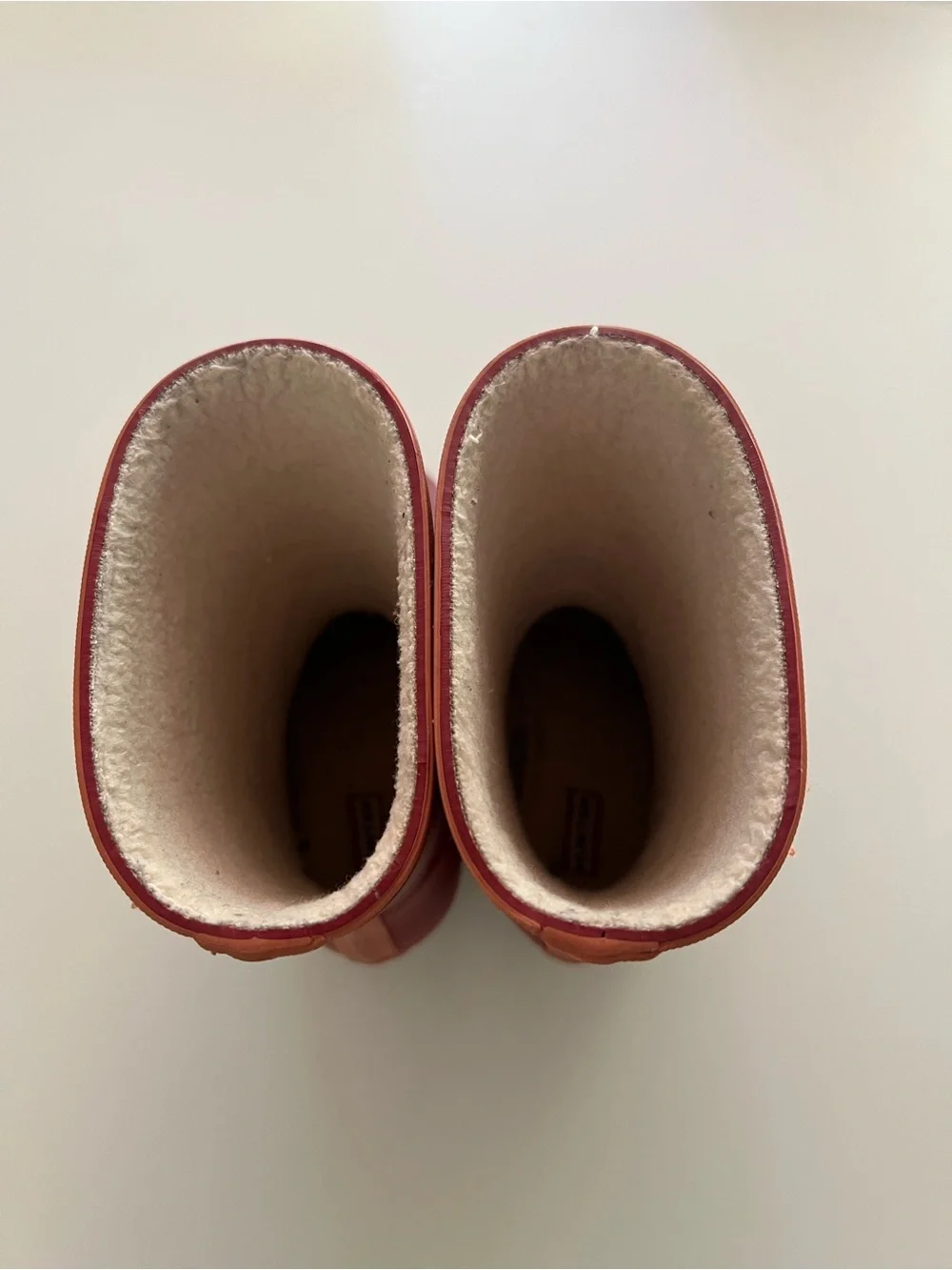 Hunter Burgundy Kids Rain Boots with Tan Trim